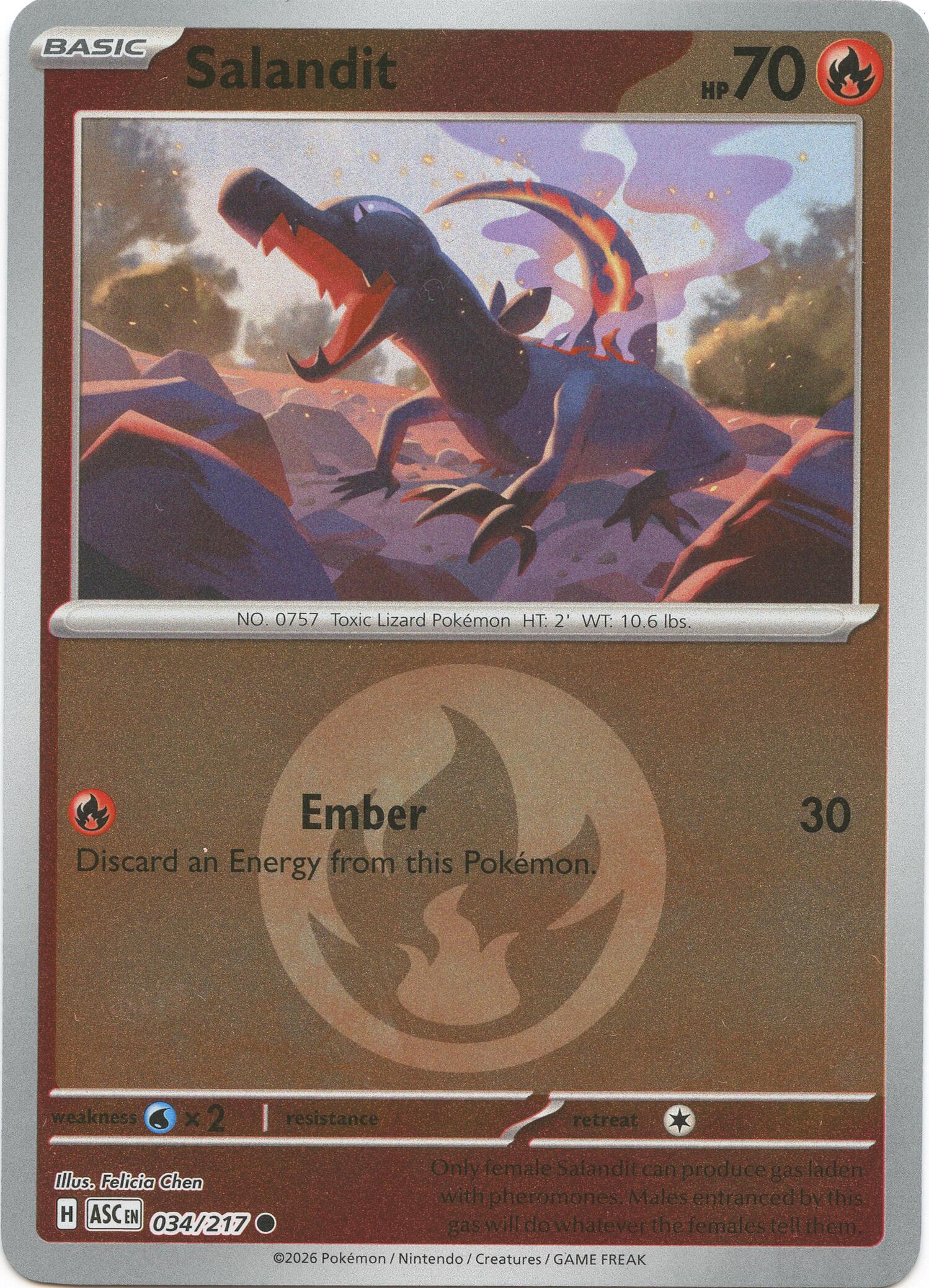 Salandit (034/217) (Energy Symbol Pattern) [Mega Evolution: Ascended Heroes] | Cracking-Singles