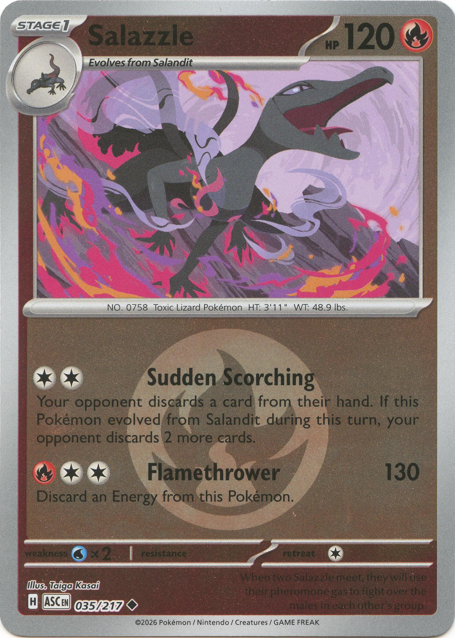 Salazzle (035/217) (Energy Symbol Pattern) [Mega Evolution: Ascended Heroes] | Cracking-Singles