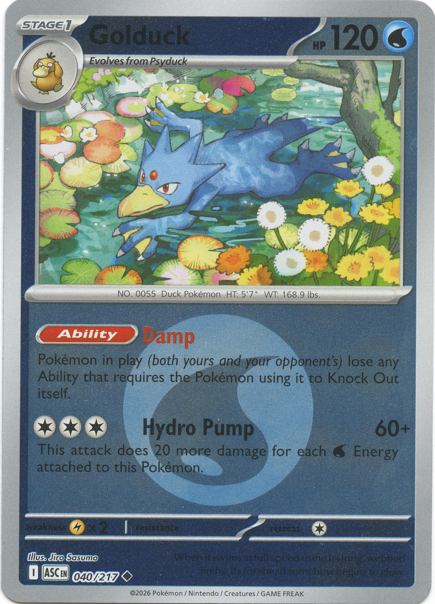Golduck (040/217) (Energy Symbol Pattern) [Mega Evolution: Ascended Heroes] | Cracking-Singles