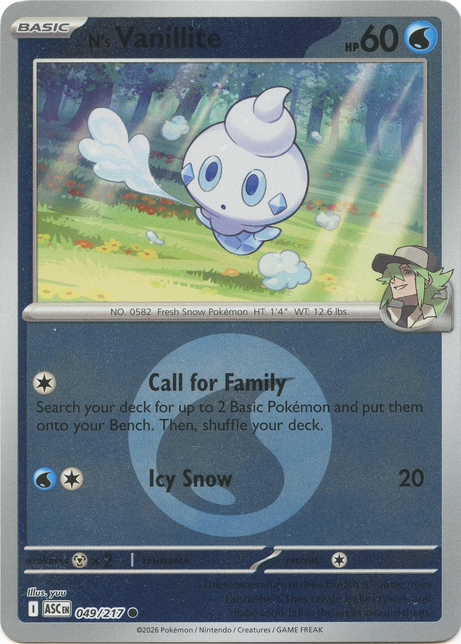 N's Vanillite (049/217) (Energy Symbol Pattern) [Mega Evolution: Ascended Heroes] | Cracking-Singles