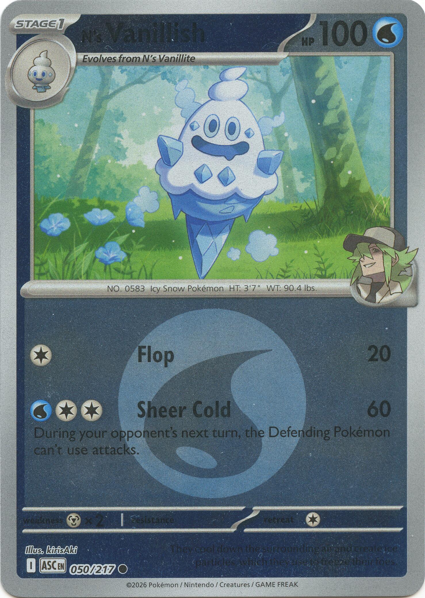 N's Vanillish (050/217) (Energy Symbol Pattern) [Mega Evolution: Ascended Heroes] | Cracking-Singles