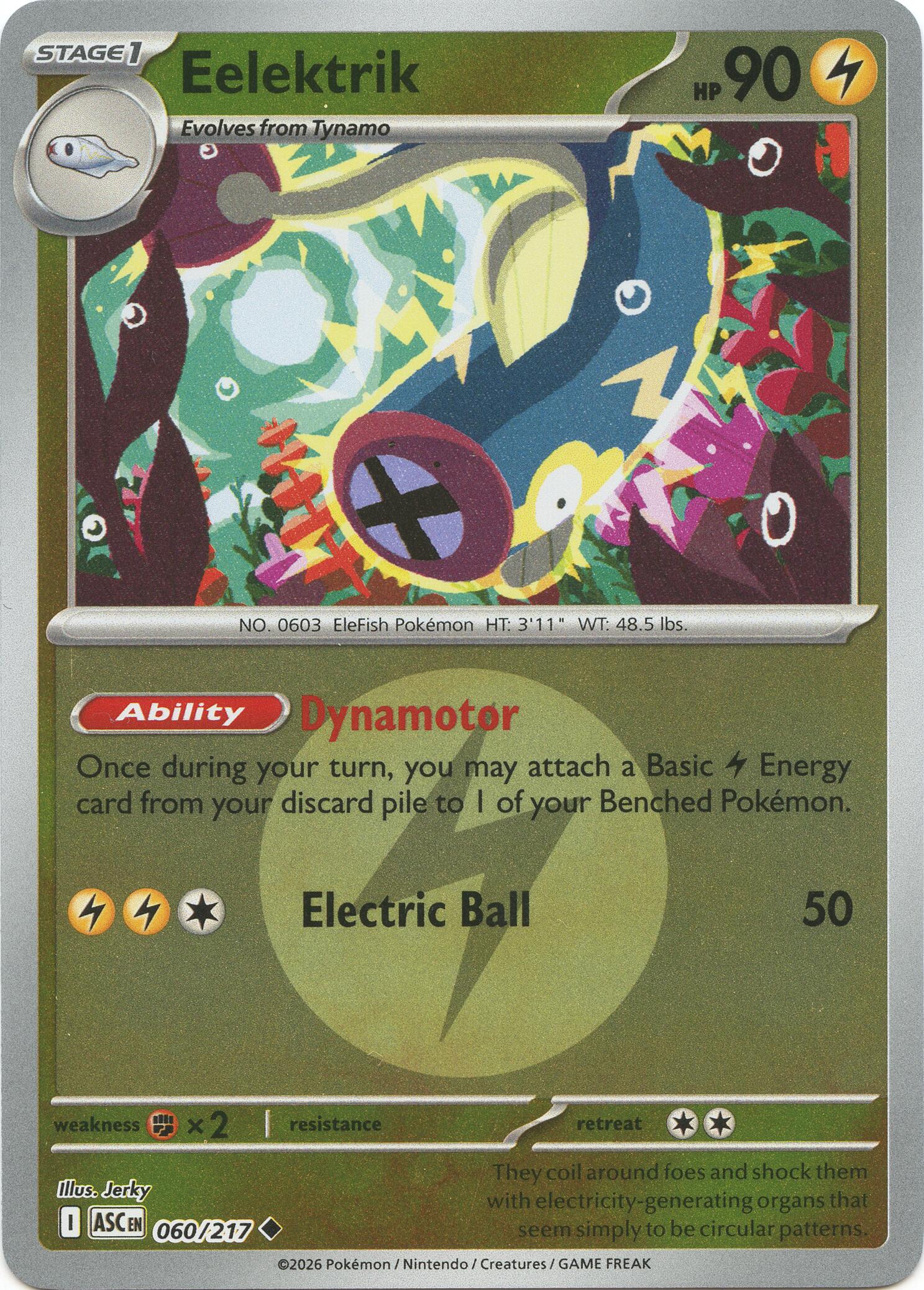 Eelektrik (060/217) (Energy Symbol Pattern) [Mega Evolution: Ascended Heroes] | Cracking-Singles