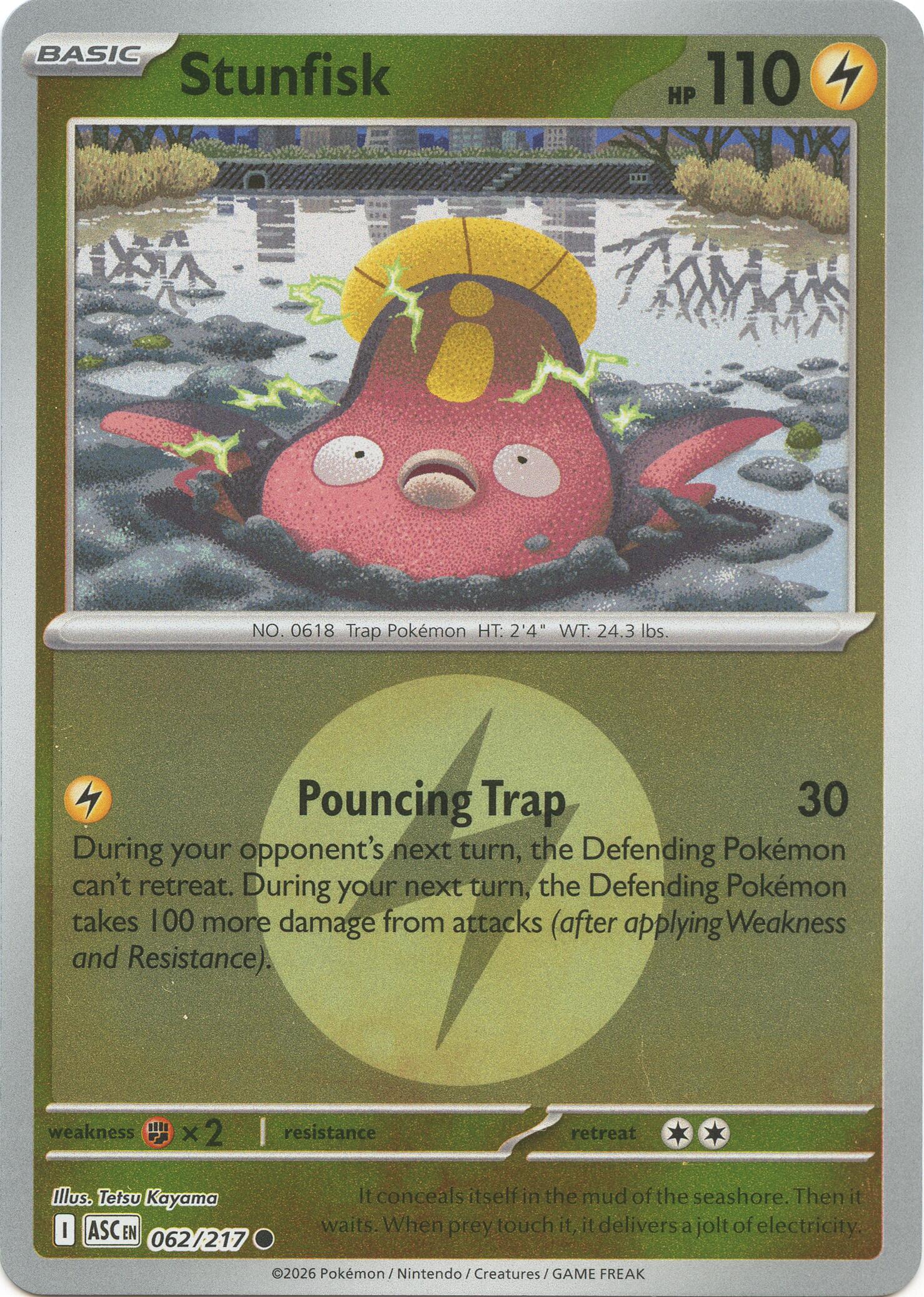 Stunfisk (062/217) (Energy Symbol Pattern) [Mega Evolution: Ascended Heroes] | Cracking-Singles