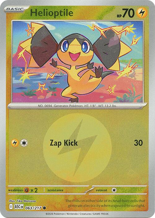 Helioptile (063/217) (Energy Symbol Pattern) [Mega Evolution: Ascended Heroes] | Cracking-Singles