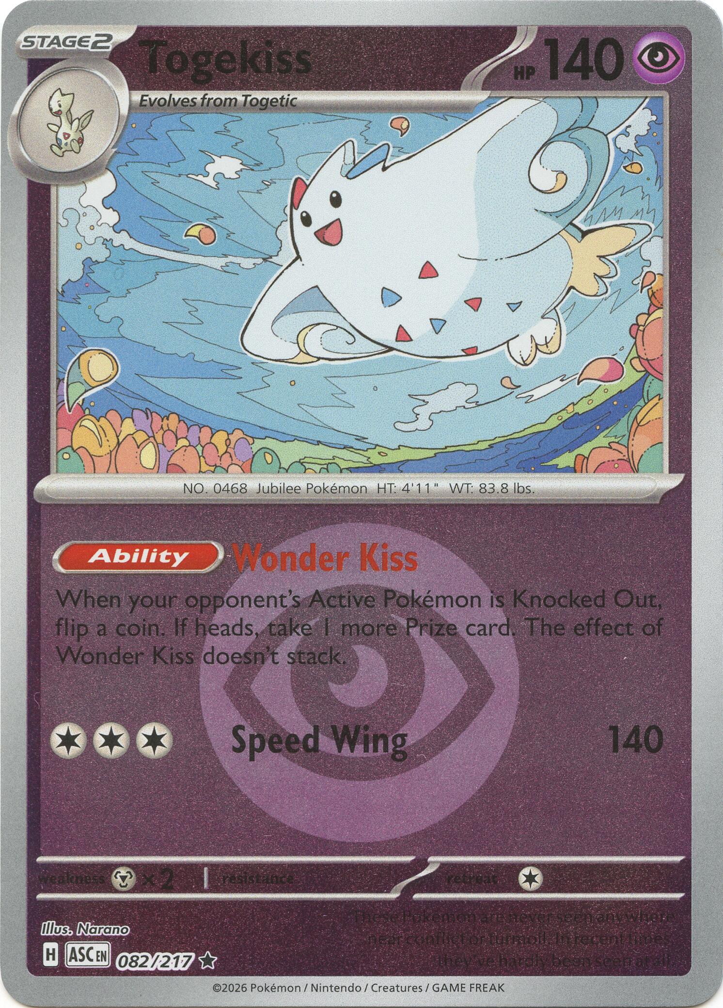 Togekiss (082/217) (Energy Symbol Pattern) [Mega Evolution: Ascended Heroes] | Cracking-Singles
