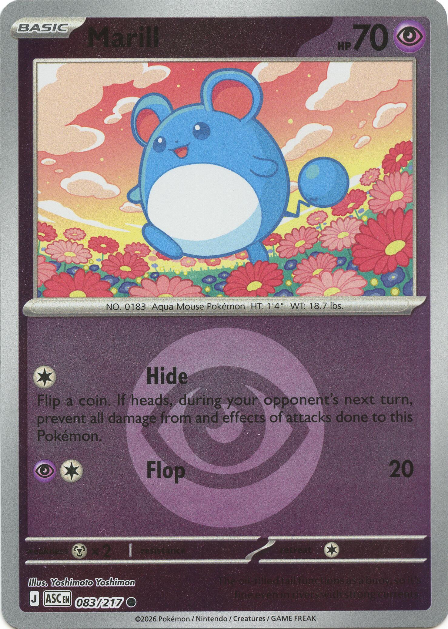 Marill (083/217) (Energy Symbol Pattern) [Mega Evolution: Ascended Heroes] | Cracking-Singles