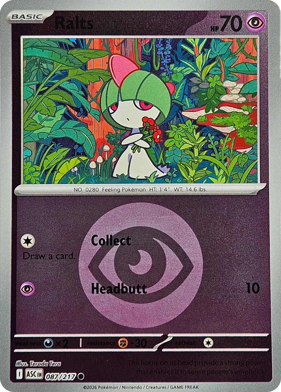 Ralts (087/217) (Energy Symbol Pattern) [Mega Evolution: Ascended Heroes] | Cracking-Singles