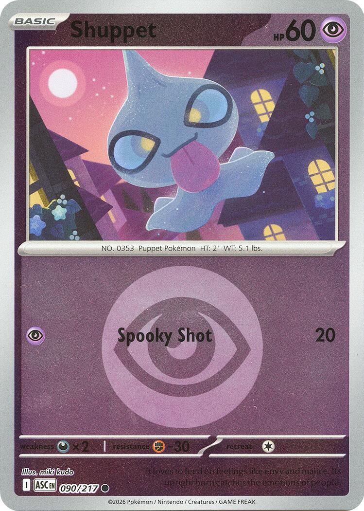 Shuppet (090/217) (Energy Symbol Pattern) [Mega Evolution: Ascended Heroes] | Cracking-Singles