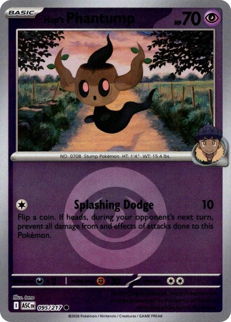 Hop's Phantump (095/217) (Energy Symbol Pattern) [Mega Evolution: Ascended Heroes] | Cracking-Singles