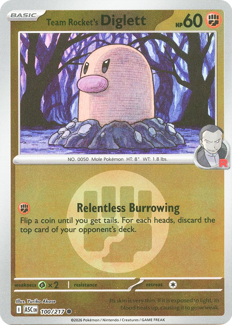 Team Rocket's Diglett (100/217) (Energy Symbol Pattern) [Mega Evolution: Ascended Heroes] | Cracking-Singles