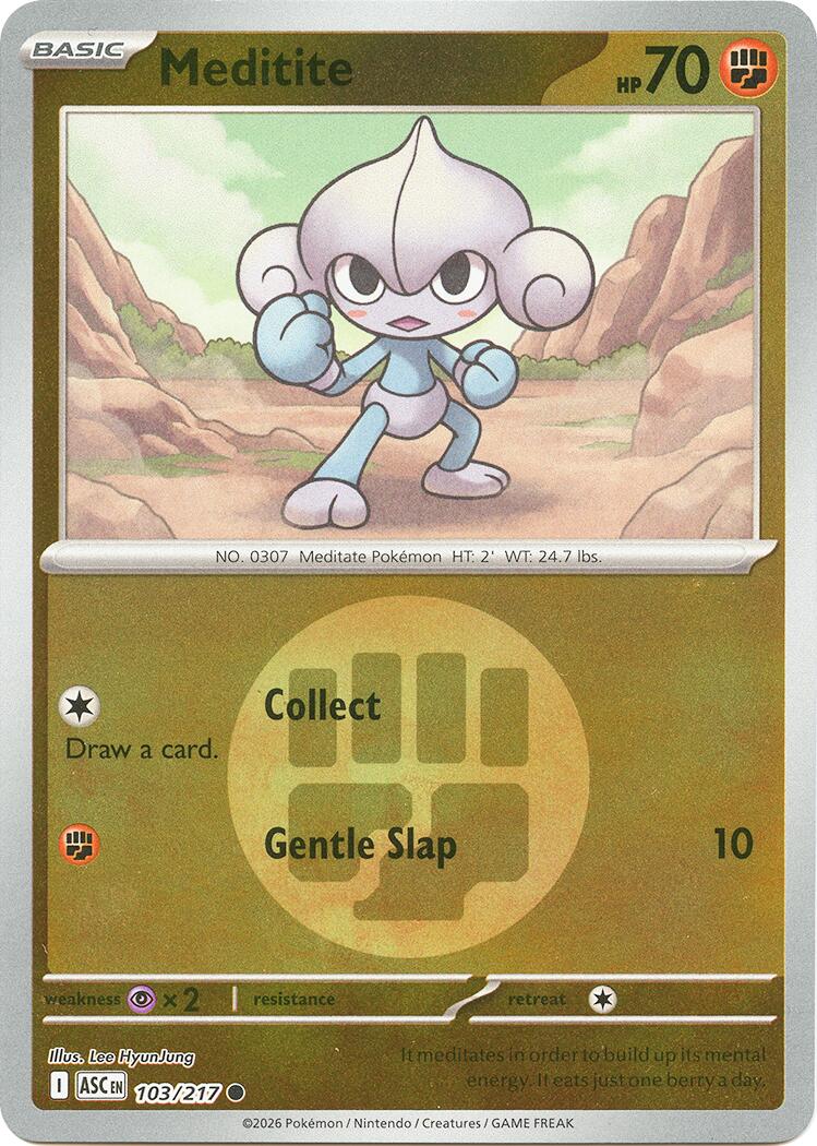 Meditite (103/217) (Energy Symbol Pattern) [Mega Evolution: Ascended Heroes] | Cracking-Singles
