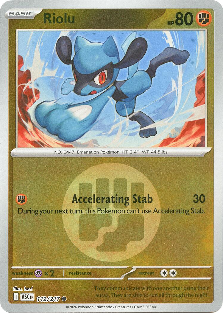 Riolu (112/217) (Energy Symbol Pattern) [Mega Evolution: Ascended Heroes] | Cracking-Singles