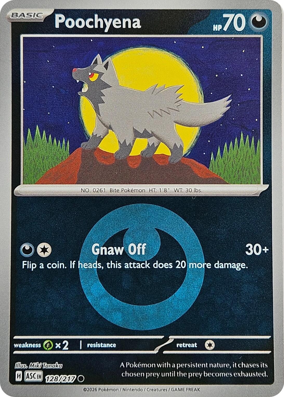 Poochyena (128/217) (Energy Symbol Pattern) [Mega Evolution: Ascended Heroes] | Cracking-Singles