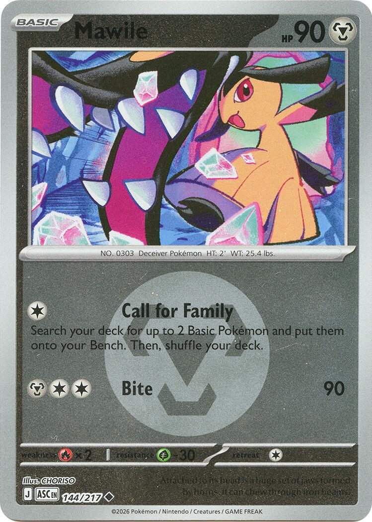 Mawile (144/217) (Energy Symbol Pattern) [Mega Evolution: Ascended Heroes] | Cracking-Singles