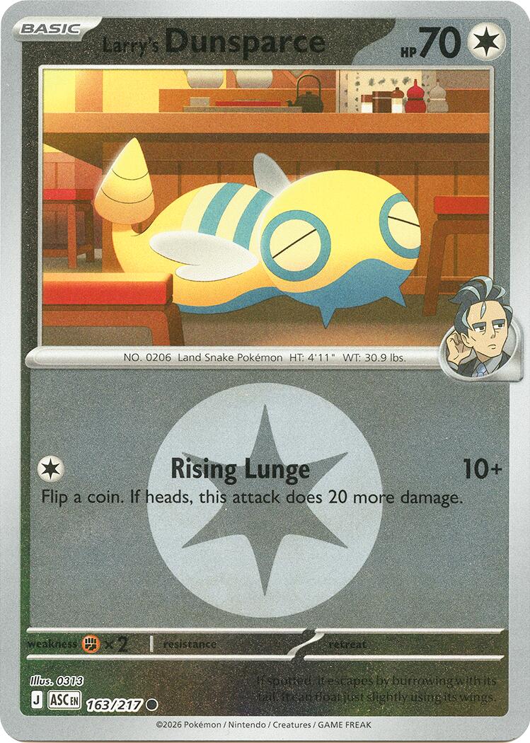 Larry's Dunsparce (163/217) (Energy Symbol Pattern) [Mega Evolution: Ascended Heroes] | Cracking-Singles