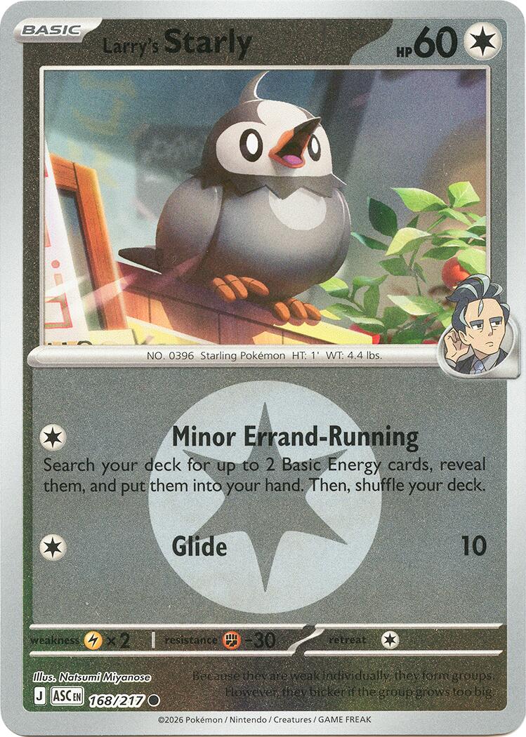 Larry's Starly (168/217) (Energy Symbol Pattern) [Mega Evolution: Ascended Heroes] | Cracking-Singles