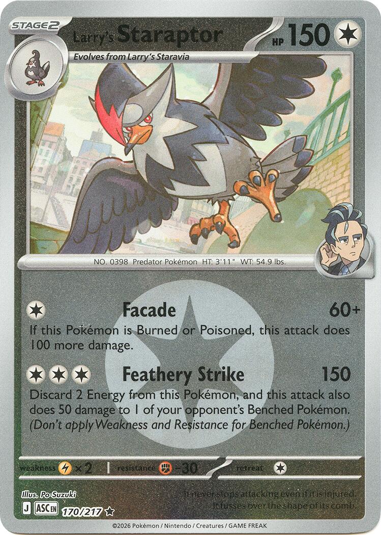 Larry's Staraptor (170/217) (Energy Symbol Pattern) [Mega Evolution: Ascended Heroes] | Cracking-Singles