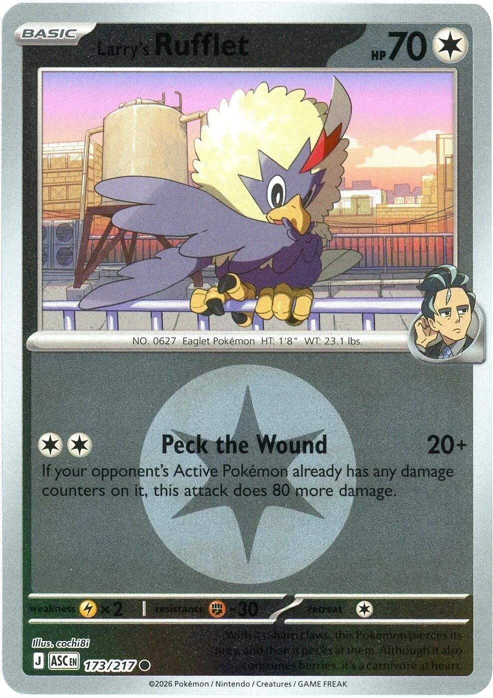 Larry's Rufflet (173/217) (Energy Symbol Pattern) [Mega Evolution: Ascended Heroes] | Cracking-Singles
