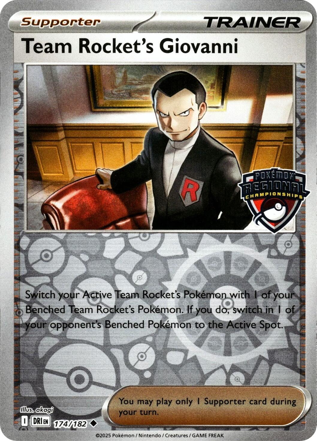 Team Rocket's Giovanni (174/182) [League & Championship Cards] | Cracking-Singles