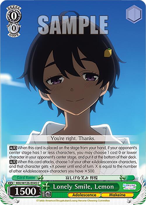 Lonely Smile, Lemon (MKI/W126-E045 C) [Makeine: Too Many Losing Heroines!] | Cracking-Singles