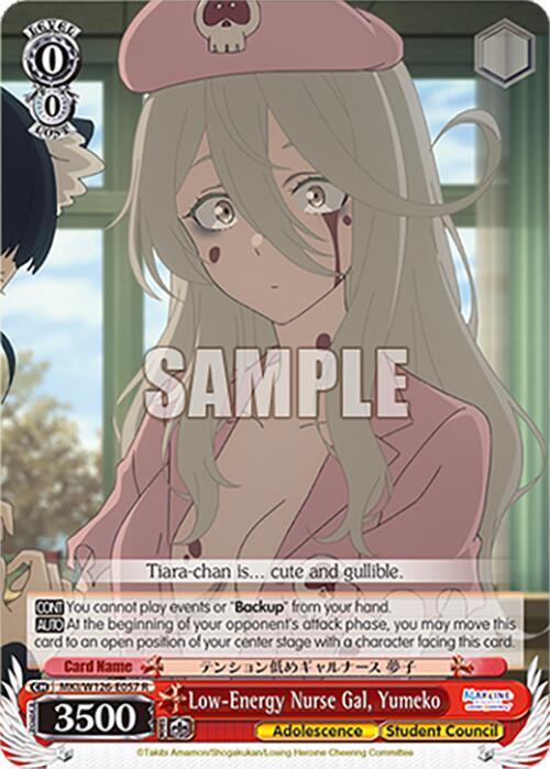 Low-Energy Nurse Gal, Yumeko (MKI/W126-E057 R) [Makeine: Too Many Losing Heroines!] | Cracking-Singles