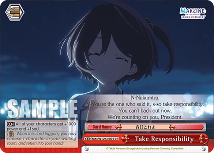 Take Responsibility (MKI/W126-E075 CR) [Makeine: Too Many Losing Heroines!] | Cracking-Singles