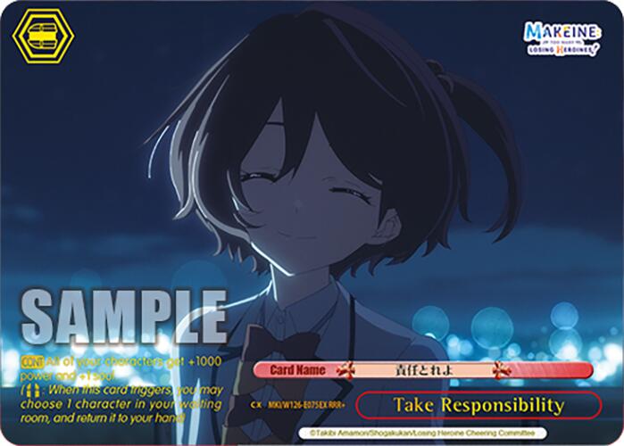 Take Responsibility (MKI/W126-E075R RRR) [Makeine: Too Many Losing Heroines!] | Cracking-Singles