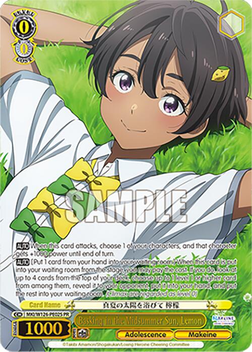 Basking in the Midsummer Sun, Lemon (Foil) (MKI/W126-PE02S PR) [Makeine: Too Many Losing Heroines!] | Cracking-Singles