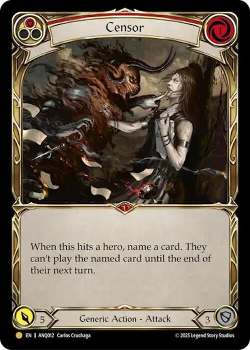 Censor (Red) (Gold) [ANQ012] (Compendium of Rathe - Antiquity Pack) | Cracking-Singles