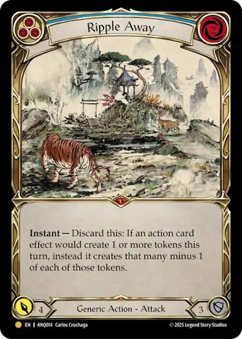 Ripple Away (Blue) (Gold) [ANQ014] (Compendium of Rathe - Antiquity Pack)  Rainbow Foil | Cracking-Singles