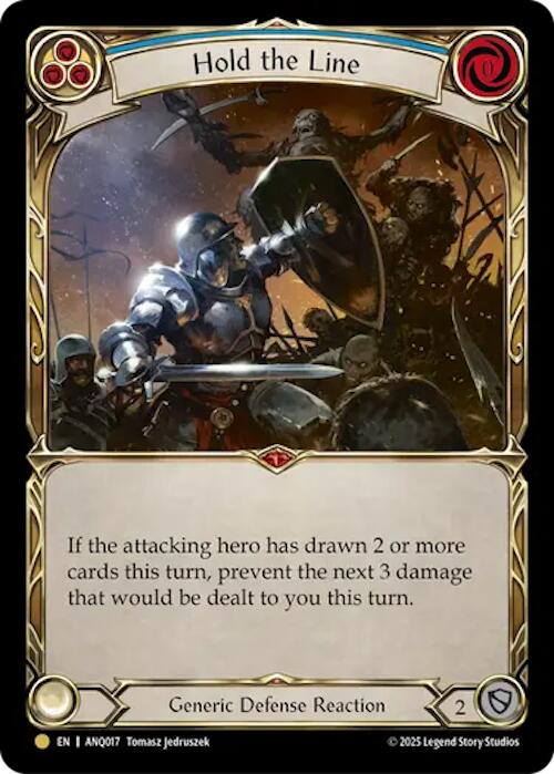 Hold The Line (Blue) (Gold) [ANQ017] (Compendium of Rathe - Antiquity Pack) | Cracking-Singles