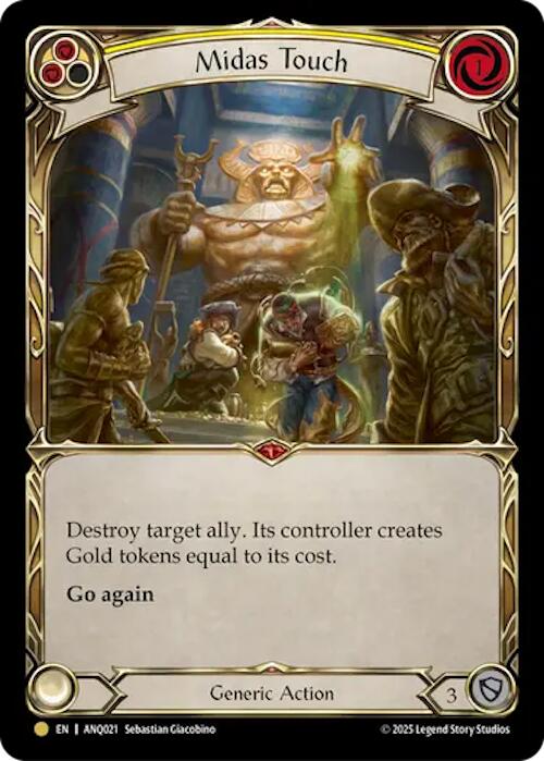 Midas Touch (Yellow) (Gold) [ANQ021] (Compendium of Rathe - Antiquity Pack)  Rainbow Foil | Cracking-Singles