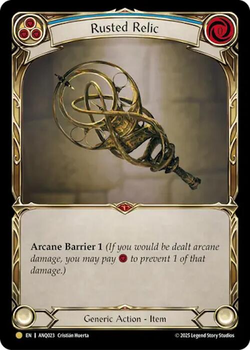Rusted Relic (Blue) (Gold) [ANQ023] (Compendium of Rathe - Antiquity Pack)  Rainbow Foil | Cracking-Singles