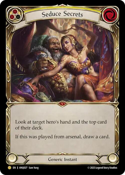 Seduce Secrets (Yellow) (Gold) [ANQ027] (Compendium of Rathe - Antiquity Pack)  Rainbow Foil | Cracking-Singles