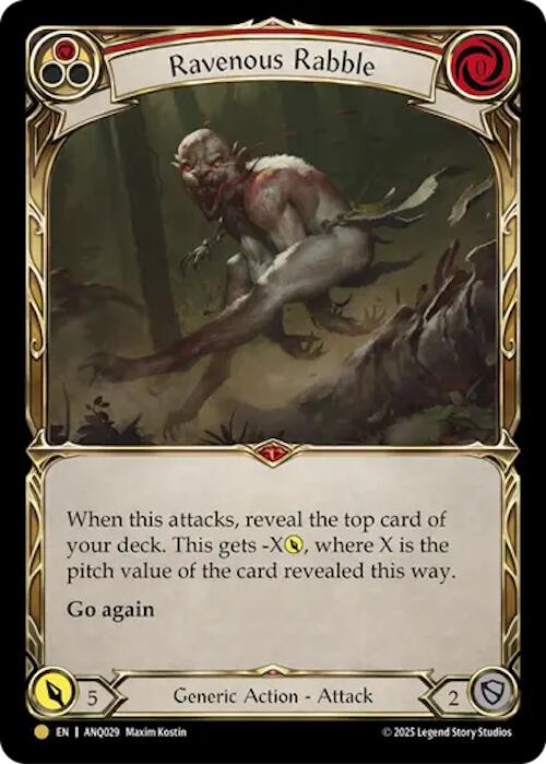 Ravenous Rabble (Red) (Gold) [ANQ029] (Compendium of Rathe - Antiquity Pack) | Cracking-Singles