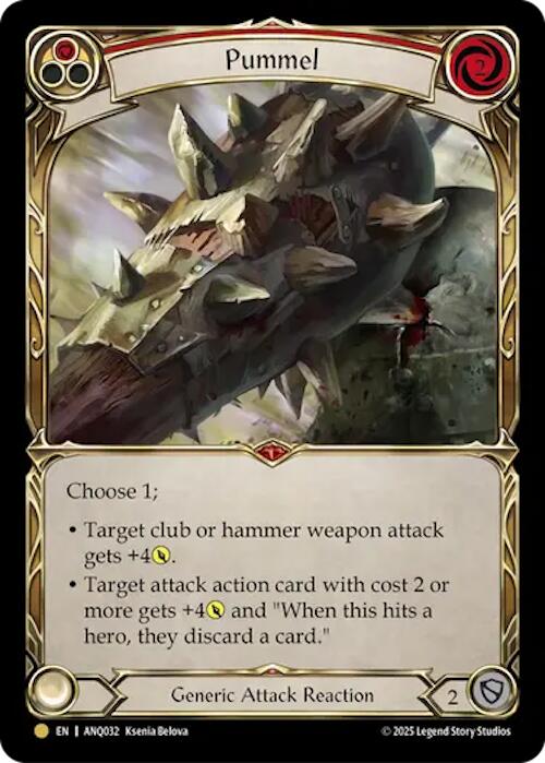Pummel (Red) (Gold) [ANQ032] (Compendium of Rathe - Antiquity Pack) | Cracking-Singles