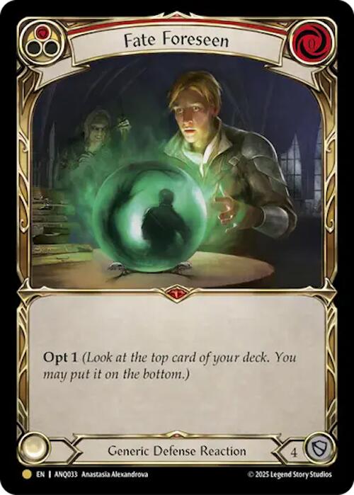 Fate Foreseen (Red) (Gold) [ANQ033] (Compendium of Rathe - Antiquity Pack) | Cracking-Singles