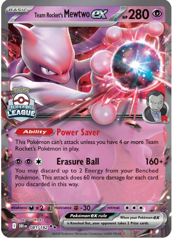 Team Rocket's Mewtwo ex (081/182) [League & Championship Cards] | Cracking-Singles