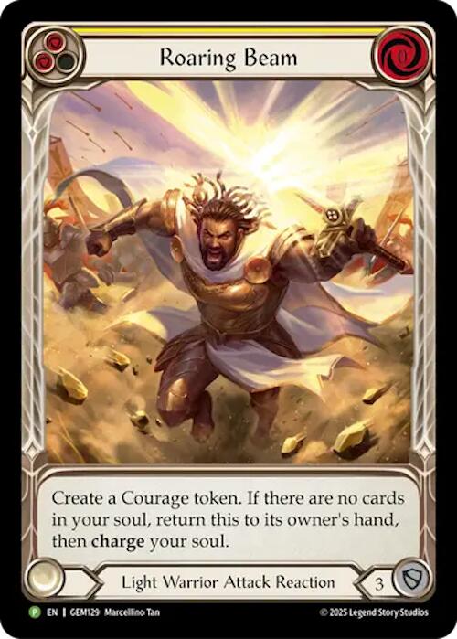 Roaring Beam [GEM129] (GEM Pack 4)  Rainbow Foil | Cracking-Singles