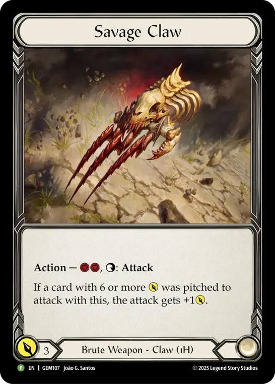 Savage Claw [GEM107] (GEM Pack 4)  Cold Foil | Cracking-Singles