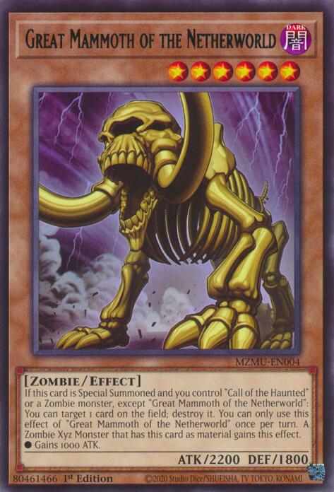 Great Mammoth of the Netherworld [MZMU-EN004] Rare | Cracking-Singles