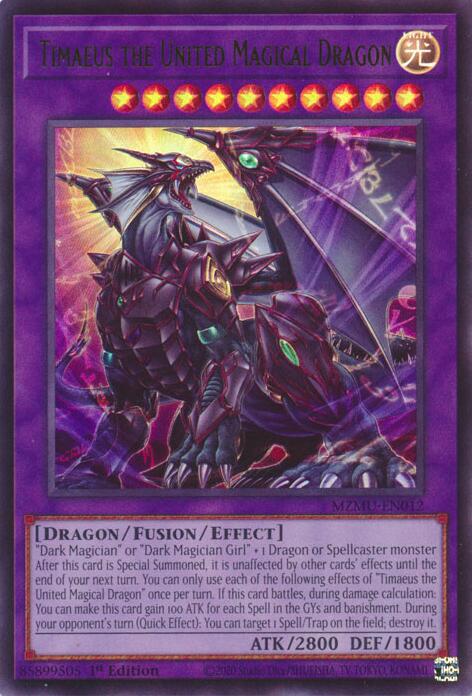 Timaeus the United Magical Dragon [MZMU-EN012] Ultra Rare | Cracking-Singles