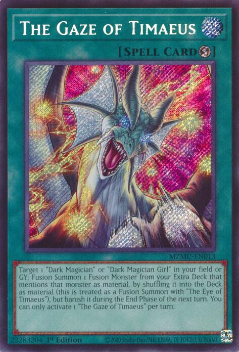 The Gaze of Timaeus [MZMU-EN013] Secret Rare | Cracking-Singles