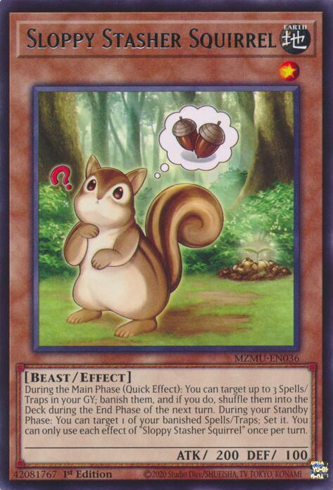 Sloppy Stasher Squirrel [MZMU-EN036] Rare | Cracking-Singles