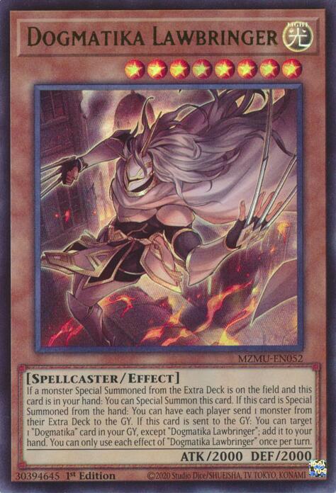 Dogmatika Lawbringer [MZMU-EN052] Ultra Rare | Cracking-Singles