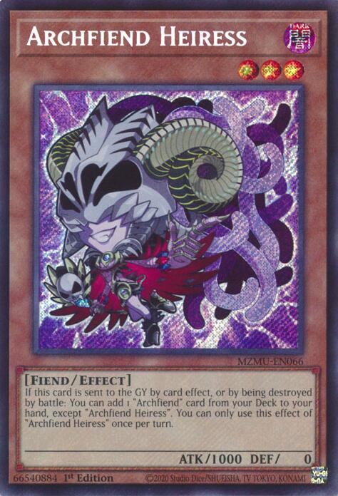 Archfiend Heiress [MZMU-EN066] Secret Rare | Cracking-Singles