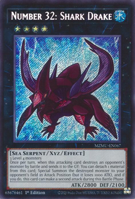 Number 32: Shark Drake [MZMU-EN067] Secret Rare | Cracking-Singles
