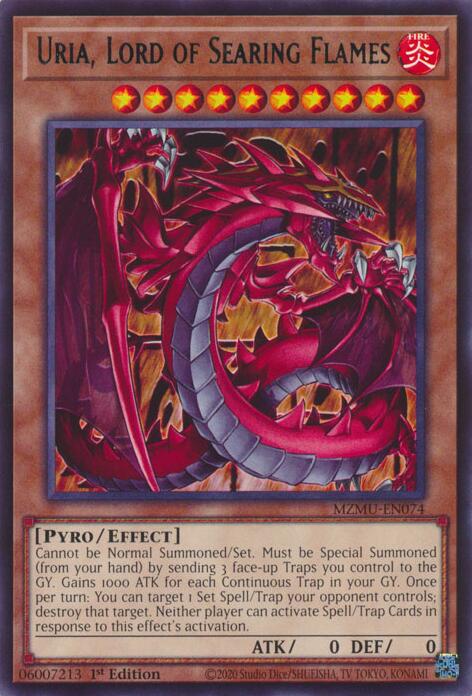 Uria, Lord of Searing Flames [MZMU-EN074] Rare | Cracking-Singles