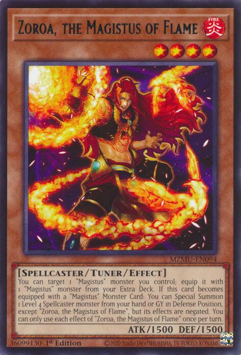 Zoroa, the Magistus of Flame [MZMU-EN094] Rare | Cracking-Singles