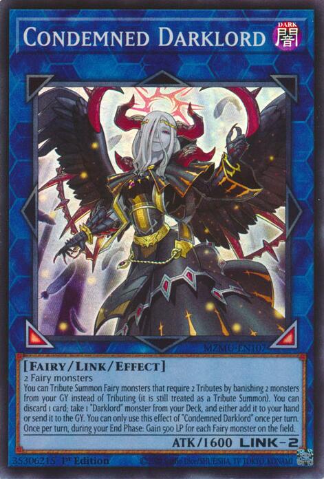 Condemned Darklord [MZMU-EN107] Super Rare | Cracking-Singles